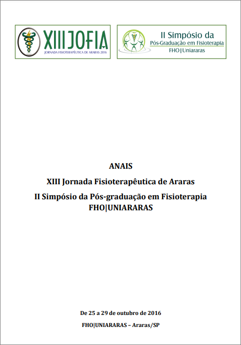 Capa dos anais de 2016